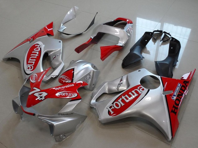 Silber Rot Fortuna 2001-2003 Honda CBR600 F4i Motorrad Verkleidung