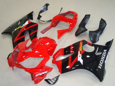 Rot Glänzendes Schwarz 2001-2003 Honda CBR600 F4i Motorrad Verkleidung