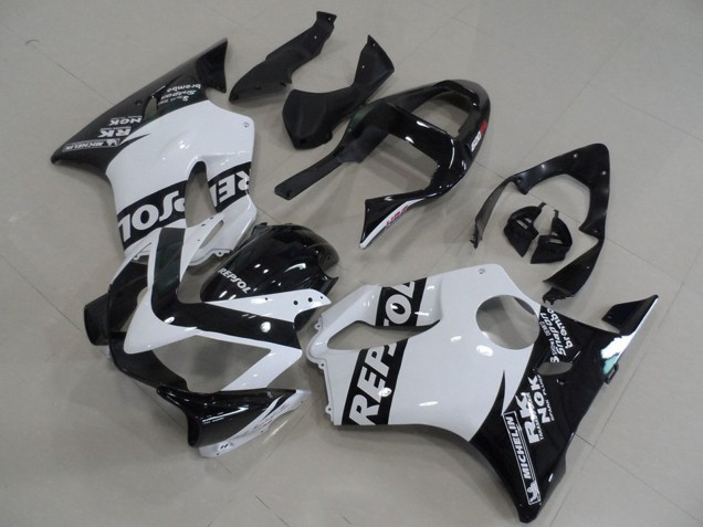 Weiß Glänzendes Schwarz Repsol 2001-2003 Honda CBR600 F4i Motorrad Verkleidung