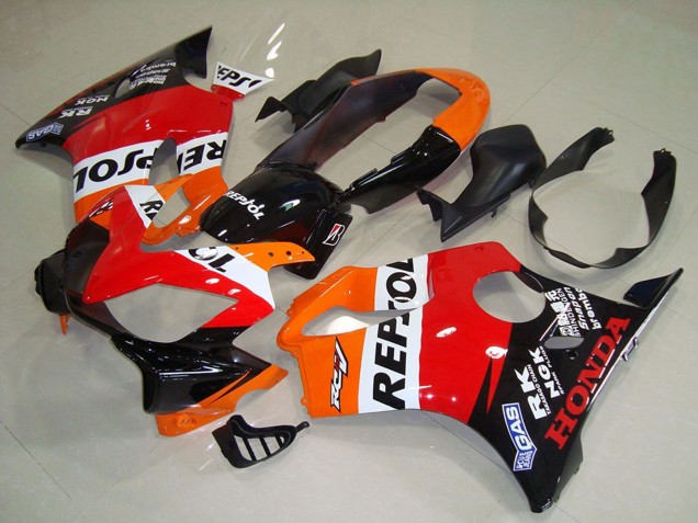 Orange Weiß Rot Glänzendes Schwarz Repsol 2004-2007 Honda CBR600 F4i Motorrad Verkleidung