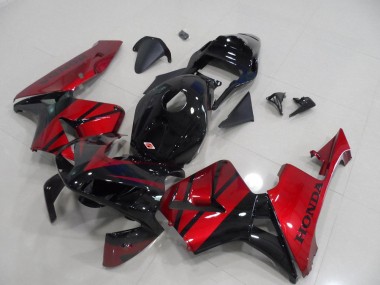 Rot Glänzendes Schwarz Streifen 2003-2004 Honda CBR600RR Motorrad Verkleidung