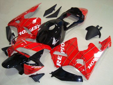 Rot Glänzendes Schwarz Spider Man Weiß Repsol 2003-2004 Honda CBR600RR Motorrad Verkleidung