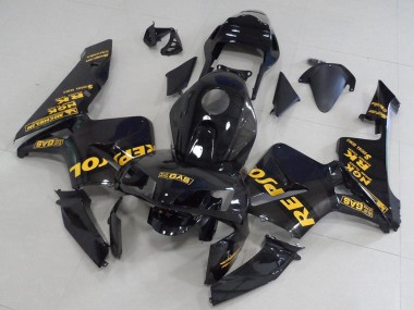 Glänzendes Schwarz Gold Repsol 2003-2004 Honda CBR600RR Motorrad Verkleidung