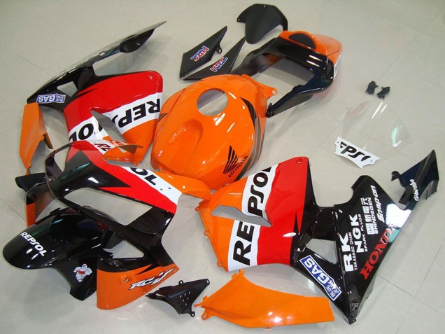 Orange Weiß Rot Glänzendes Schwarz Repsol 2003-2004 Honda CBR600RR Motorrad Verkleidung