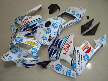 Weiß Blau Rot Nastro Azzurro 2003-2004 Honda CBR600RR Motorrad Verkleidung