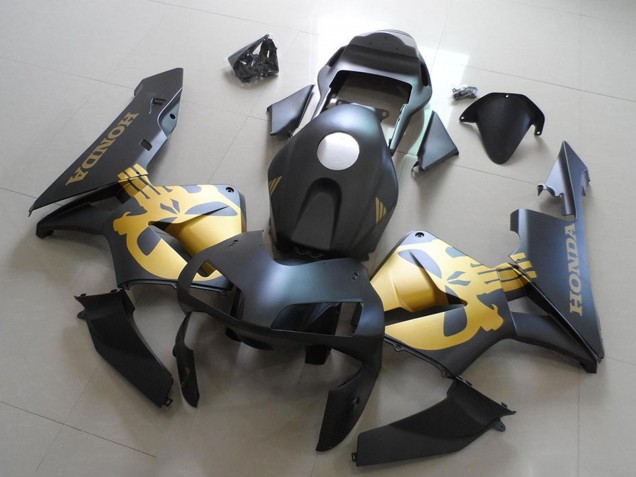 Matt Schwarz Gold 2003-2004 Honda CBR600RR Motorrad Verkleidung