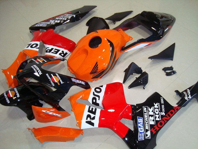Orange Weiß Rot Glänzendes Schwarz Repsol 2003-2004 Honda CBR600RR Motorrad Verkleidungen Kit