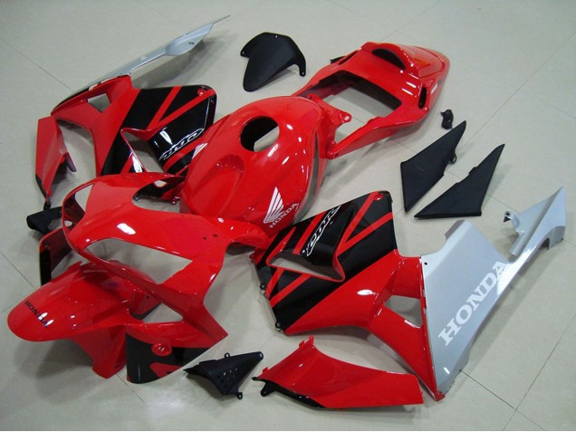 Rot Silber Glänzendes Schwarz 2003-2004 Honda CBR600RR Motorrad Verkleidung