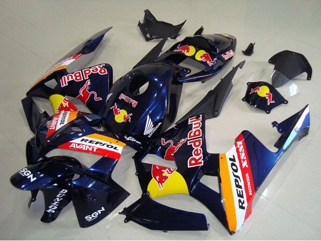 Dunkel Blau Orange Red Bull Repsol 2005-2006 Honda CBR600RR Motorrad Verkleidung