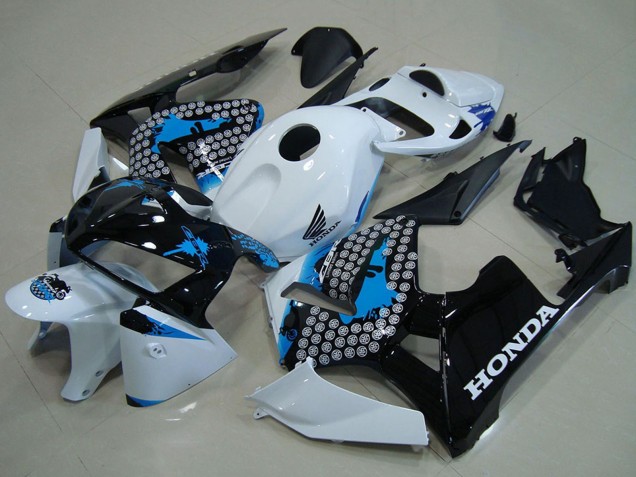 Weiß Blau Schwarz 2005-2006 Honda CBR600RR Motorrad Verkleidung