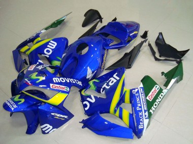 Blau Gelb Grün Weiß MoviStar Rot Castrol 2005-2006 Honda CBR600RR Motorrad Verkleidung