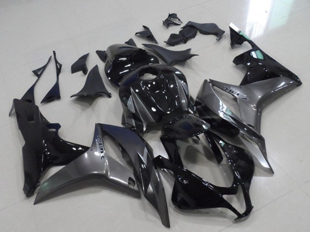 Grau Glänzendes Schwarz 2007-2008 Honda CBR600RR Motorrad Verkleidung