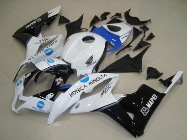Weiß Blau Glänzendes Schwarz Konica Minolta 2007-2008 Honda CBR600RR Motorrad Verkleidung