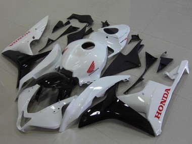 Weiß Glänzendes Schwarz Rot 2007-2008 Honda CBR600RR Motorrad Verkleidung