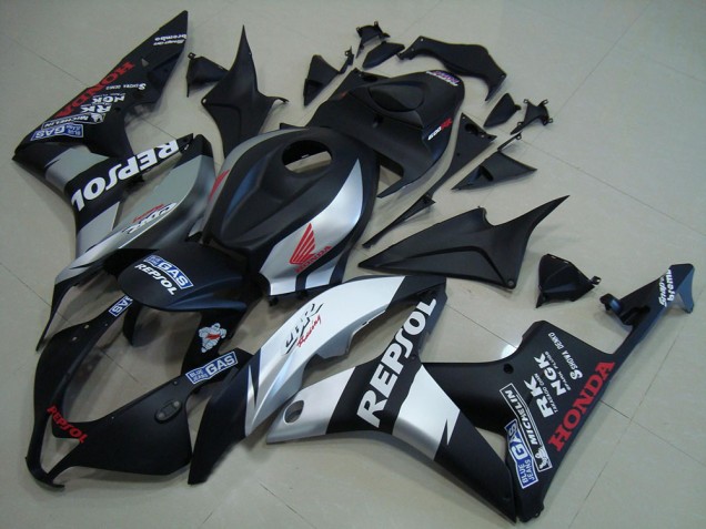 Matt Schwarz Silber Repsol 2007-2008 Honda CBR600RR Motorrad Verkleidung