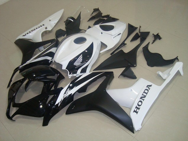 Weiß Glänzendes Schwarz Matt Schwarz 2007-2008 Honda CBR600RR Motorrad Verkleidung