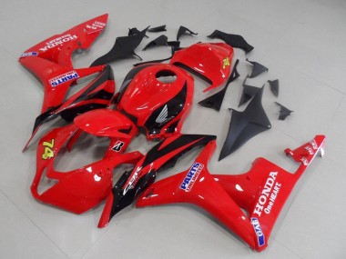 Rot Glänzendes Schwarz Rennen Unlimited Parts 74 2007-2008 Honda CBR600RR Motorrad Verkleidung