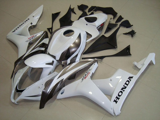 Weiß Silber 2007-2008 Honda CBR600RR Motorrad Verkleidung