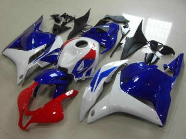 Weiß Rot Blau 2009-2012 Honda CBR600RR Motorrad Verkleidung