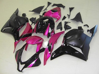 Rosa Glänzendes Schwarz Matt Schwarz 2009-2012 Honda CBR600RR Motorrad Verkleidung
