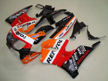 Orange Weiß Rot Glänzendes Schwarz HRC Repsol 1994-1995 Honda CBR900RR 893 Motorrad Verkleidung