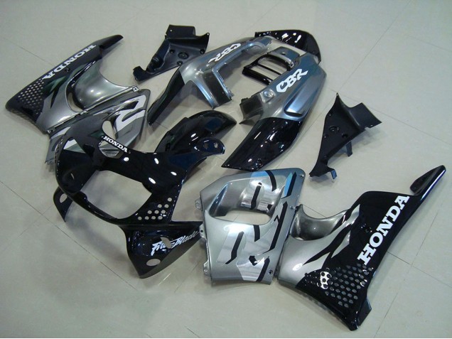 Silber Glänzendes Schwarz 1996-1997 Honda CBR900RR 893 Motorrad Verkleidung