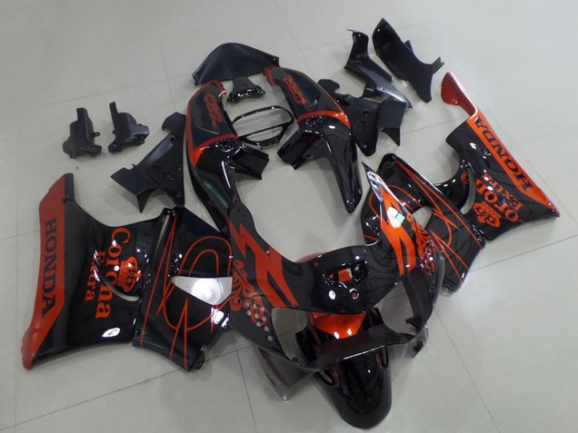Glänzendes Schwarz Rot Corona 1998-1999 Honda CBR900RR 919 Motorrad Verkleidung