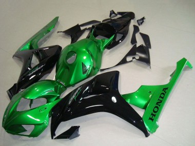 Grün Glänzendes Schwarz 2006-2007 Honda CBR1000RR Motorrad Verkleidung