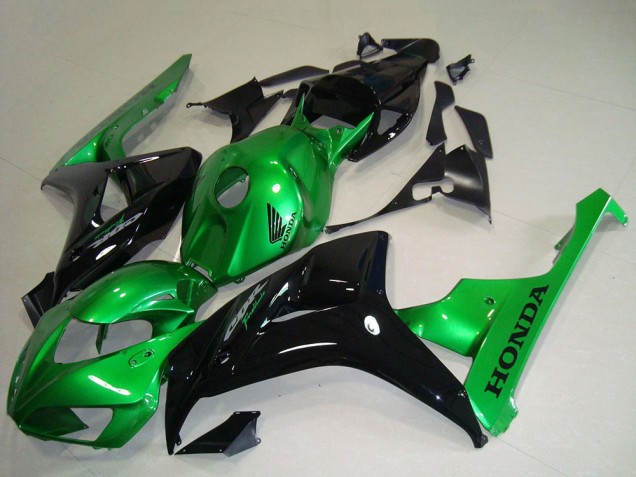Grün Glänzendes Schwarz 2006-2007 Honda CBR1000RR Motorrad Verkleidung