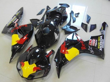 Glänzendes Schwarz Gelb Red Bull 2006-2007 Honda CBR1000RR Motorrad Verkleidung