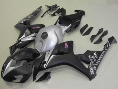 Silber Matt Schwarz 2006-2007 Honda CBR1000RR Motorrad Verkleidung Kit