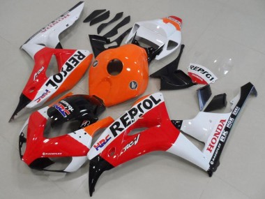 Orange Weiß Rot Glänzendes Schwarz Repsol HRC 2006-2007 Honda CBR1000RR Motorrad Verkleidung