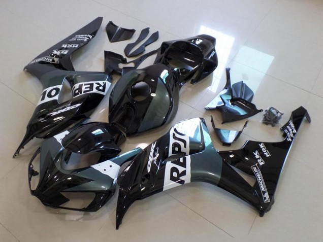 Grau Weiß Glänzendes Schwarz Repsol 2006-2007 Honda CBR1000RR Motorrad Verkleidung