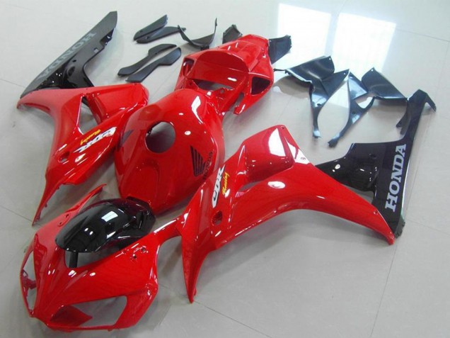 Rot Glänzendes Schwarz 2006-2007 Honda CBR1000RR Motorrad Verkleidung