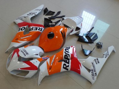 Orange Weiß Rot Glänzendes Schwarz Repsol 2006-2007 Honda CBR1000RR Motorrad Verkleidung