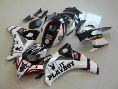 Weiß Rot Glänzendes Schwarz Playboy 2008-2011 Honda CBR1000RR Motorrad Verkleidung