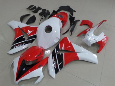 Weiß Rot Glänzendes Schwarz 2008-2011 Honda CBR1000RR Motorrad Verkleidungen Kit