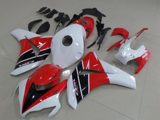 Weiß Rot Glänzendes Schwarz 2008-2011 Honda CBR1000RR Motorrad Verkleidungen Kit