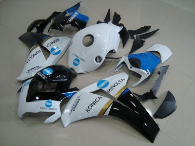 Weiß Blau Glänzendes Schwarz Konica Minolta 2008-2011 Honda CBR1000RR Motorrad Verkleidung