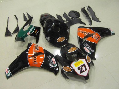 Glänzendes Schwarz Orange HM Plant 27 2008-2011 Honda CBR1000RR Motorrad Verkleidung