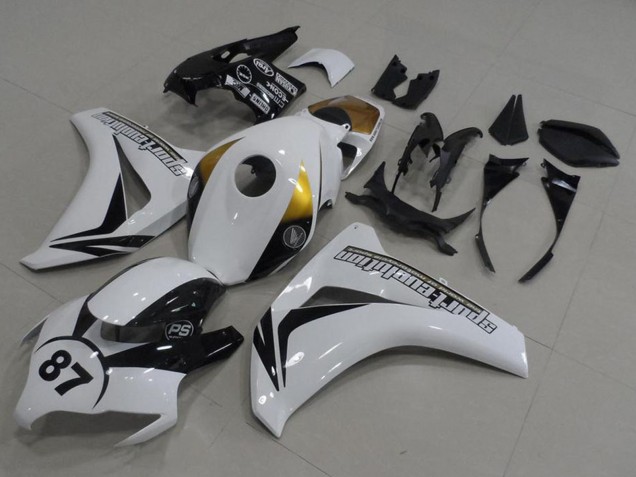 Weiß Gold Glänzendes Schwarz 87 2008-2011 Honda CBR1000RR Motorrad Verkleidung