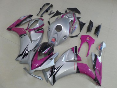 Silber Rosa Glänzendes Schwarz 2012-2016 Honda CBR1000RR Motorrad Verkleidung