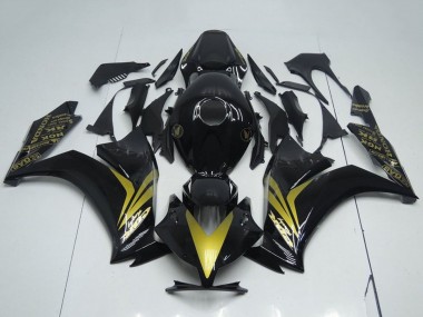 Glänzendes Schwarz Gold 2012-2016 Honda CBR1000RR Motorrad Verkleidung