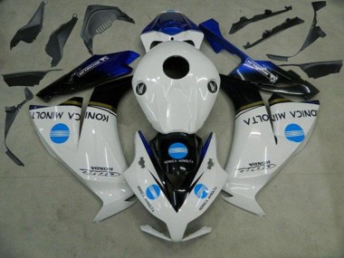 Weiß Blau Glänzendes Schwarz Konica Minolta 2012-2016 Honda CBR1000RR Motorrad Verkleidung