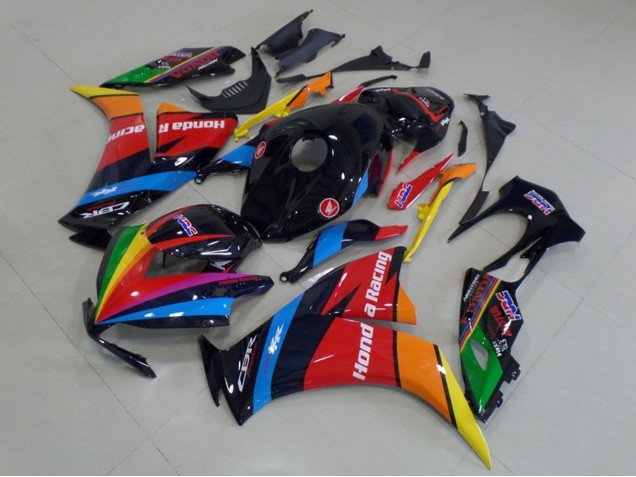 Blau Rot Gelb Grün Glänzendes Schwarz Regenbogen 2012-2016 Honda CBR1000RR Motorrad Verkleidung