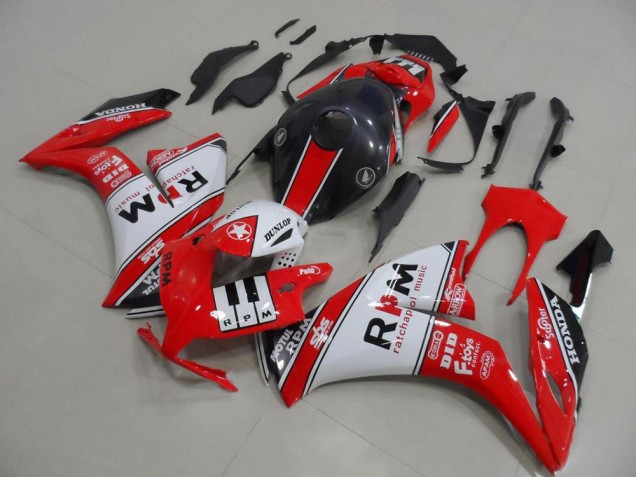 Weiß Rot Glänzendes Schwarz Rpm 2012-2016 Honda CBR1000RR Motorrad Verkleidung