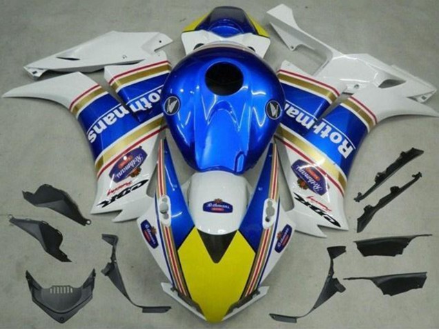 Weiß Blau Gelb Rothmans 2012-2016 Honda CBR1000RR Motorrad Verkleidung