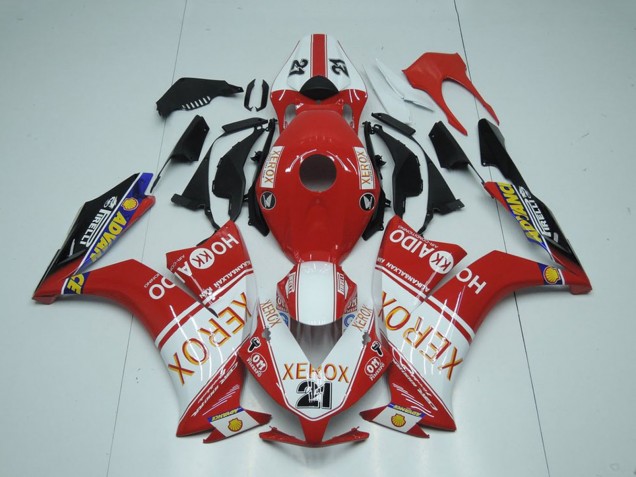 Weiß Rot Glänzendes Schwarz Xerox 21 2012-2016 Honda CBR1000RR Motorrad Verkleidung