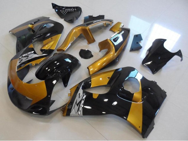 Gold Schwarz 1996-2000 Suzuki GSXR 600 Motorrad Verkleidung