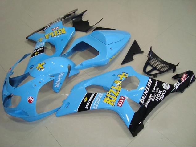Hellblau Gelb Schwarz Rizla 2000-2002 Suzuki GSXR 1000 Motorrad Verkleidung